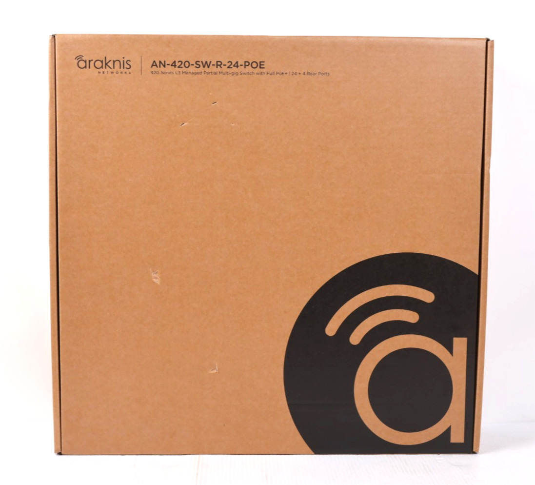 Araknis 420 Networks 24 Port L3 Multi-Gig Switch W PoE+ AN-420-SW-R-24-POE y107