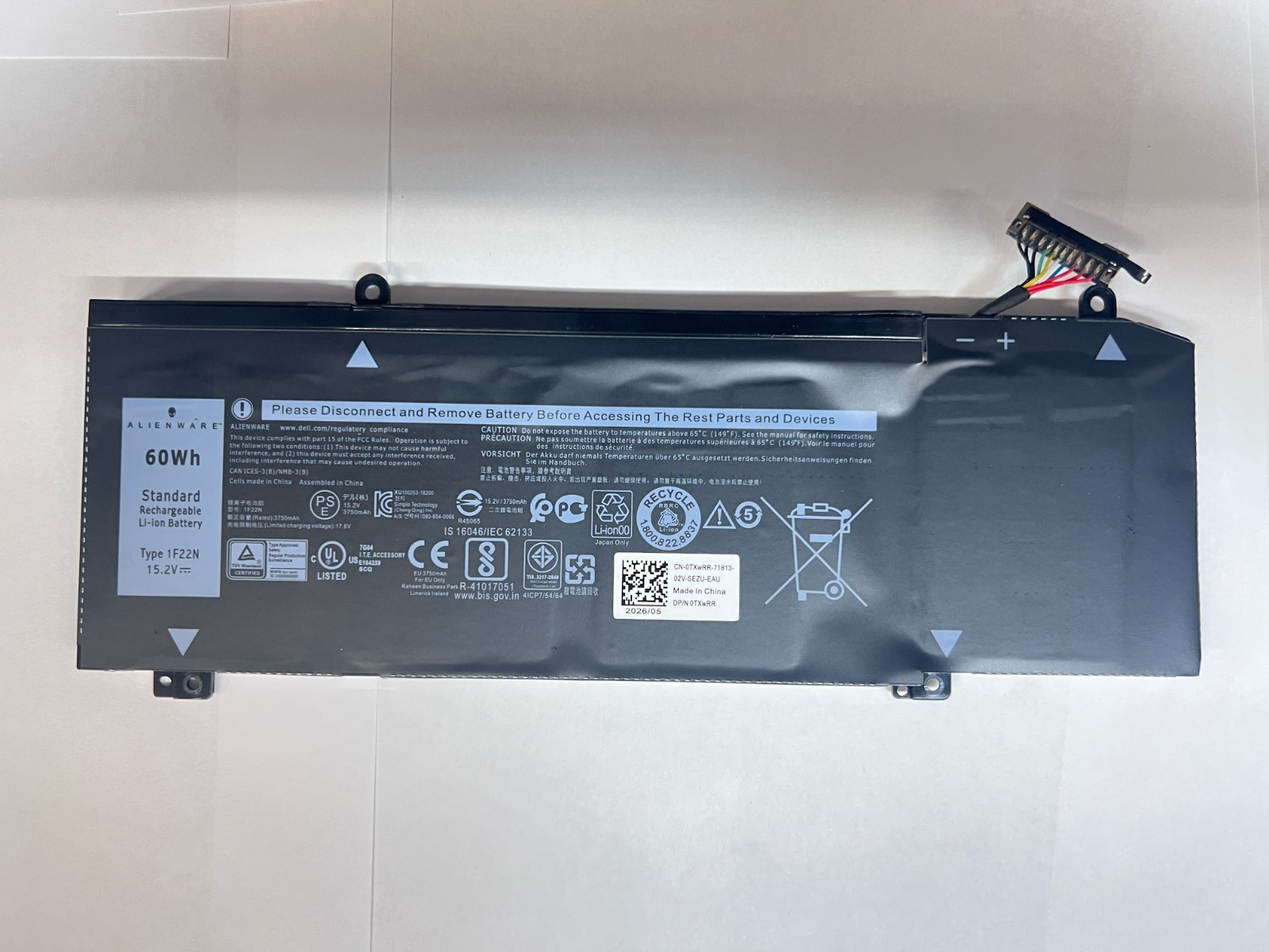 Genuine 1F22N Battery ForAlienw M15 2018 M17 G5 5590 G7 7590 7790 8622M HYWXJ