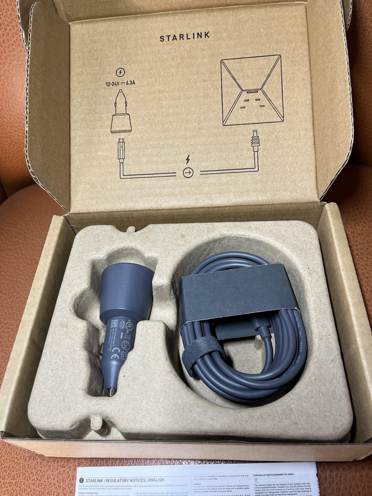 Genuine Starlink Mini 12V Car Adapter & 5m USB-C Cable Kit UTP-243