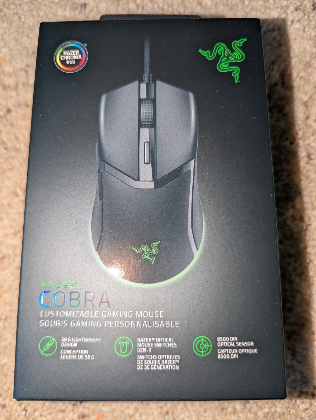 Razer Cobra Wired Gaming Mouse Chroma RGB New
