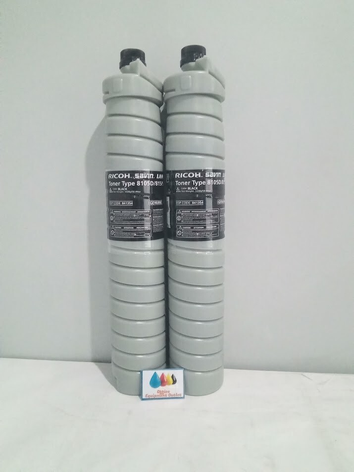 Ricoh 841354 Black Toner Cartridge Genuine  Lot of 2