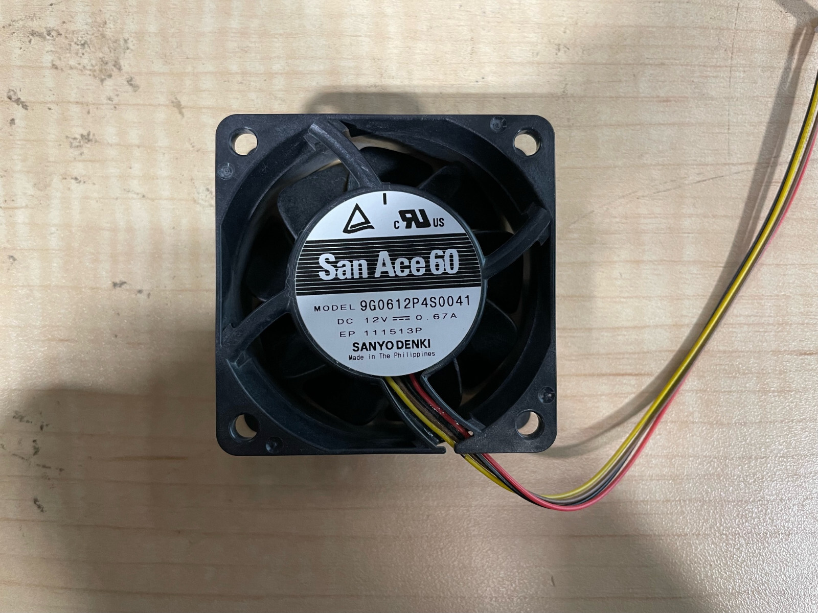 9G0612P4S0041 SANYO DENKI FAN12VDC RBLS TACH W San Ace 60