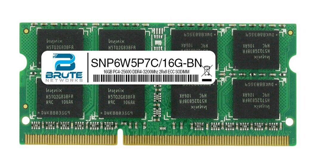 SNP6W5P7C/16G - Dell Compatible 16GB DDR4-3200Mhz 2Rx8 ECC SODIMM