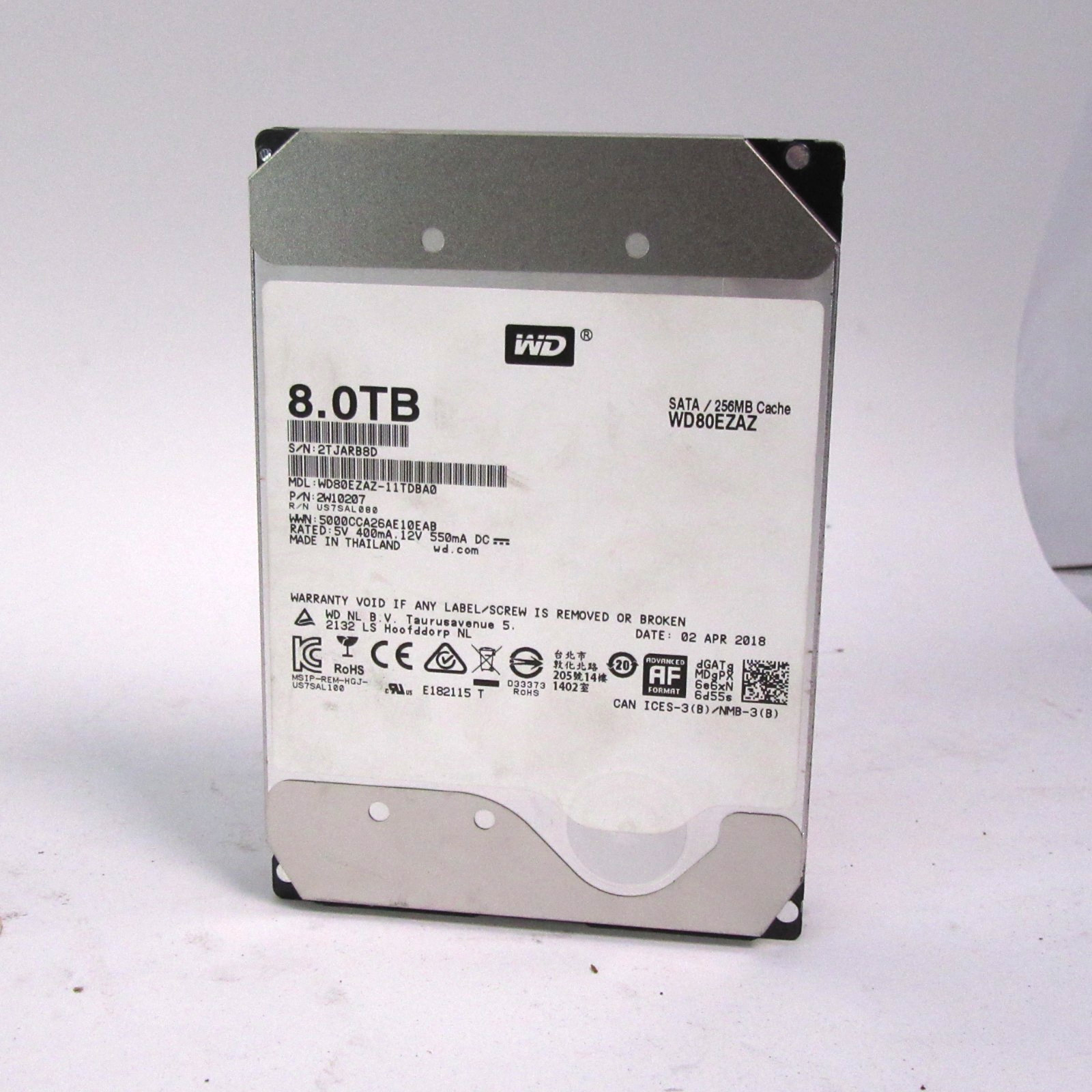 WD 8TB 5400RPM SATA 6Gb/s 256MB 3.5'' HDD WD80EZAZ T12-D13