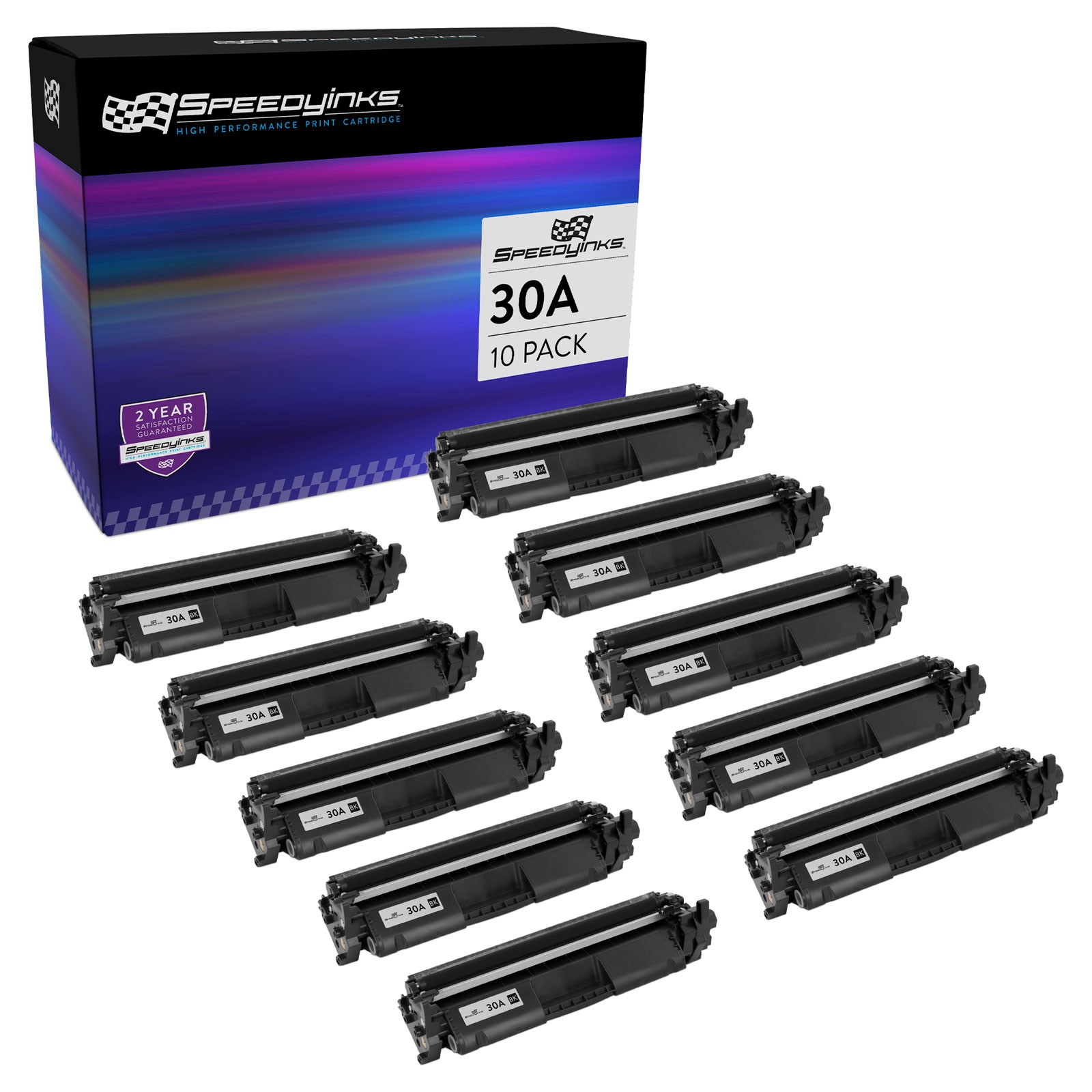 10PK Replacements for HP 30A CF230A Toner Cartridge Black for Laserjet Pro M203d