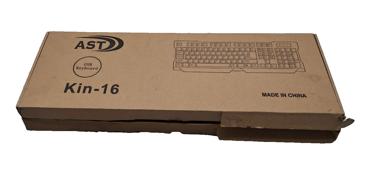 2X AST Kin-16 USB Standard Keyboard Black