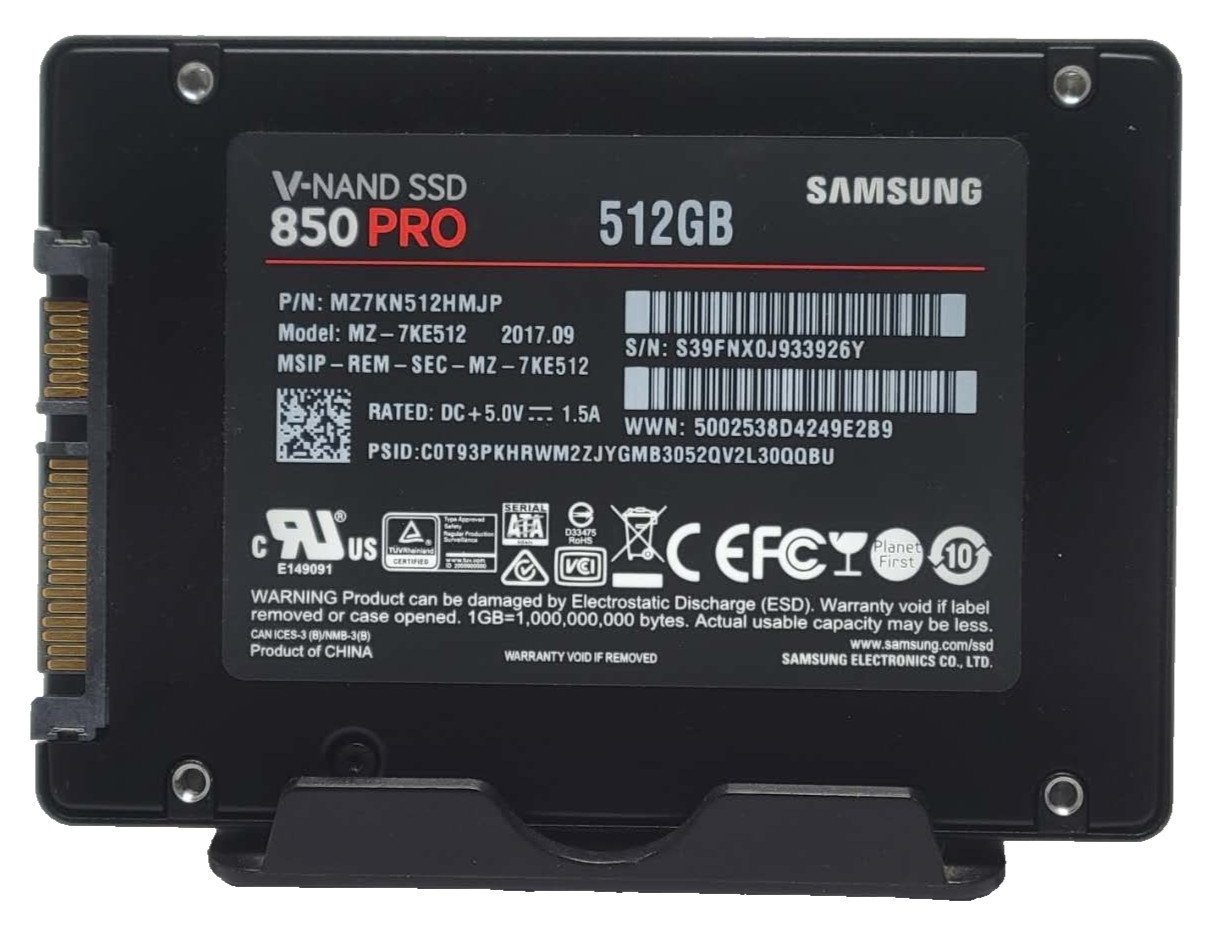 Samsung 850 PRO 512GB 2.5" SATA SSD Solid State Drive MZ-7KE512 90%+ HEALTH