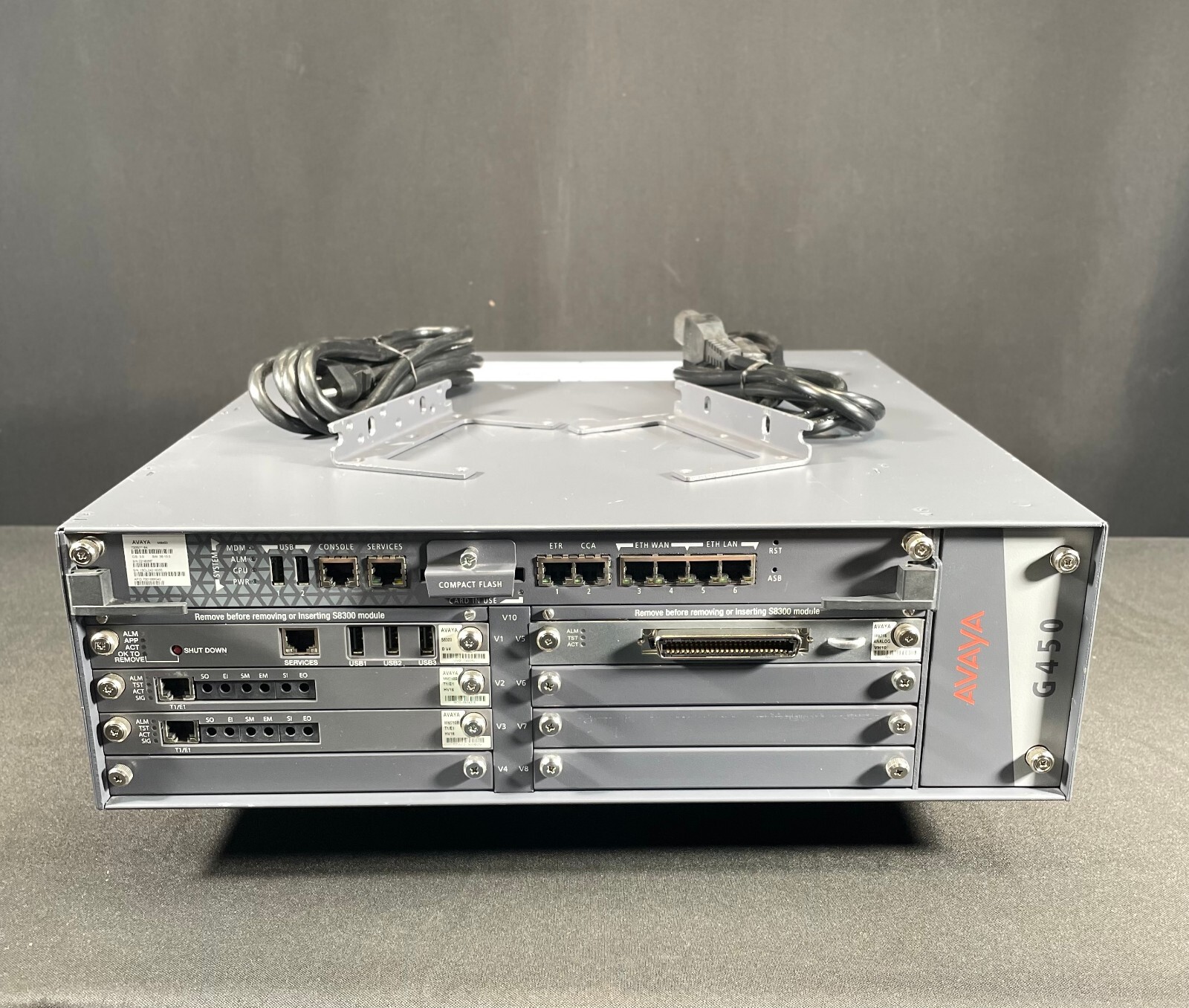 Avaya G450 Media Gateway w/ 2x Psu , 2x MM710 2x MM716 Media Cards-Fast Shipping