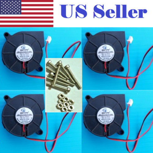 4 PCs12V DC 50mm Blower Radial Cooling Fan Hotend Extruder For RepRap 3D Printer