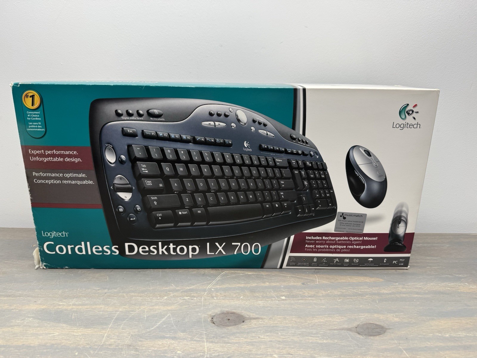Logitech LX700 Cordless Desktop - Keyboard & Mouse US English 967418-0403
