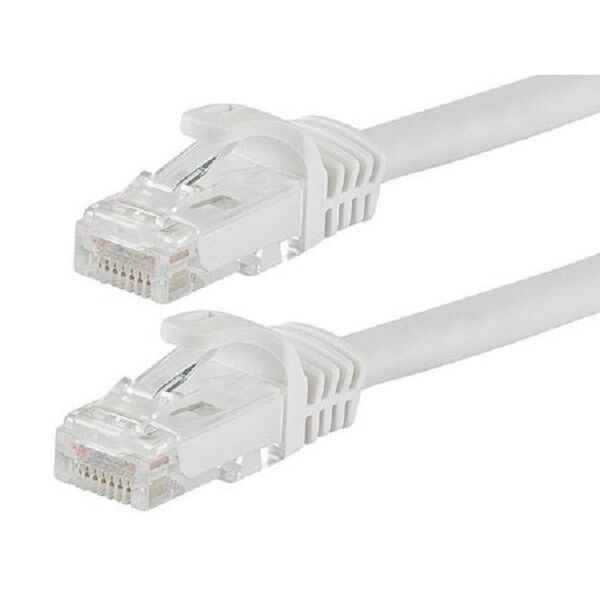 50' FT Feet CAT6 CAT 6 RJ45 Ethernet Network LAN Patch Cable Cord  - White New