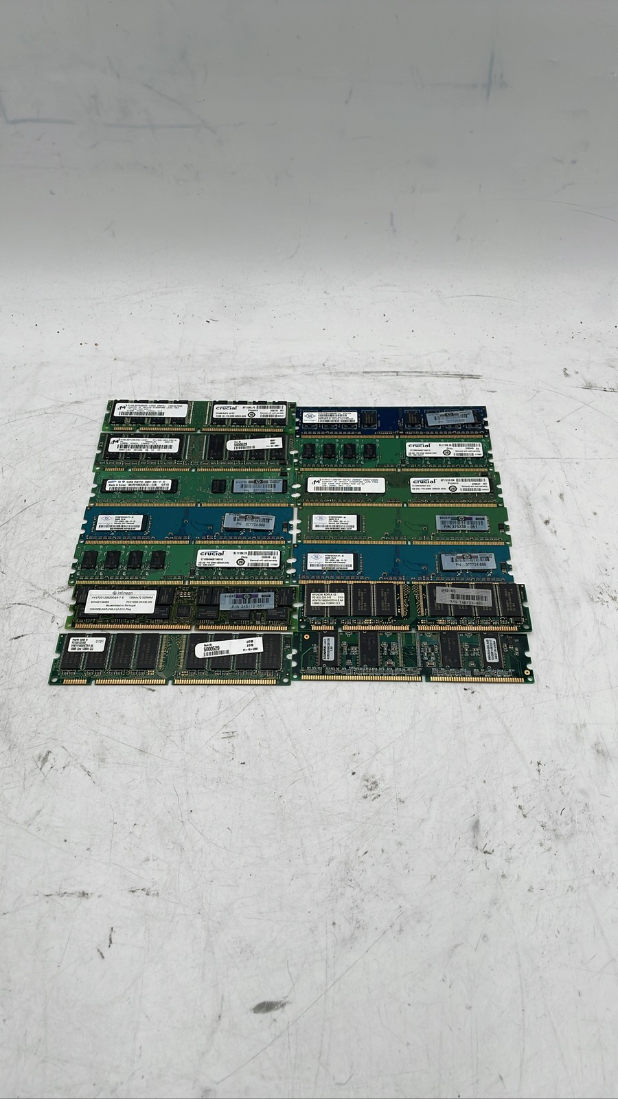 Crucial Micron Nanya HP Infineon 128MB 256MB 512MB 1GB Mixed RAM Lot Of 14