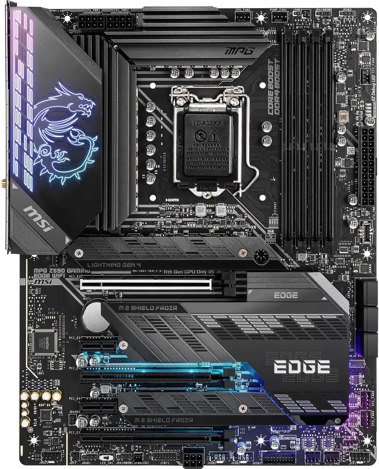 MSI MPG Z590 GAMING EDGE WIFI LGA 1200 Intel Z590 ATX Intel Motherboard