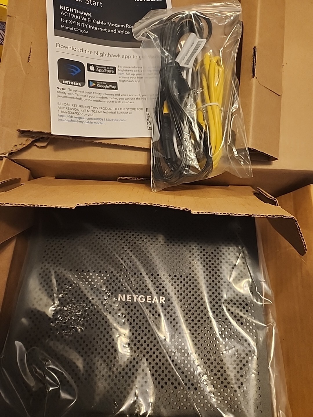 🔥 Netgear Nighthawk C7100V AC1900 WiFi Cable Modem Router Voice Xfinity (OB)
