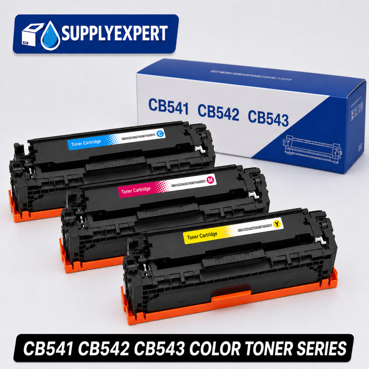 3PK 125A CB541A CB542A CB543A Color Toner for HP CP1215 CM1312 No Black