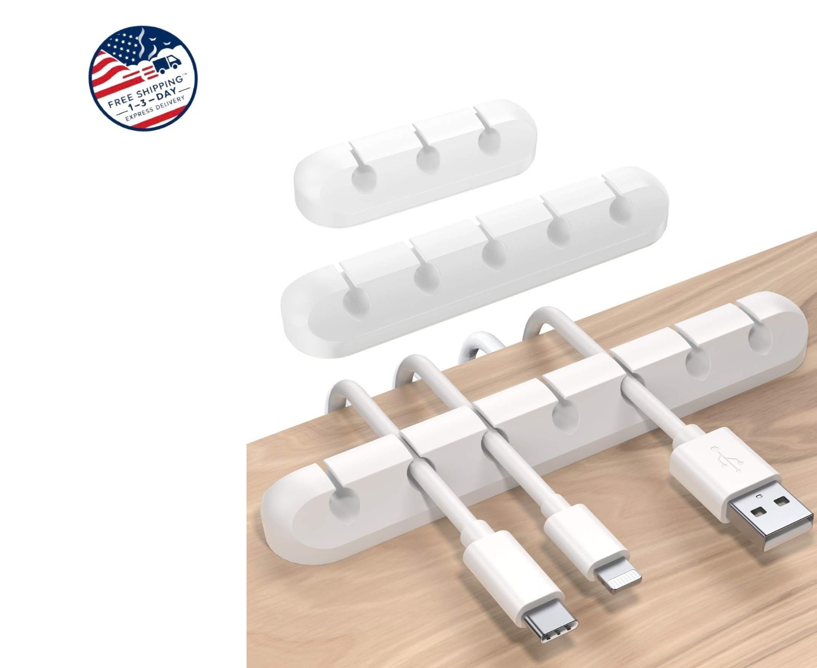 Clips para sujetar cables, organizadores de cables de silicona autoadhesivos pa.