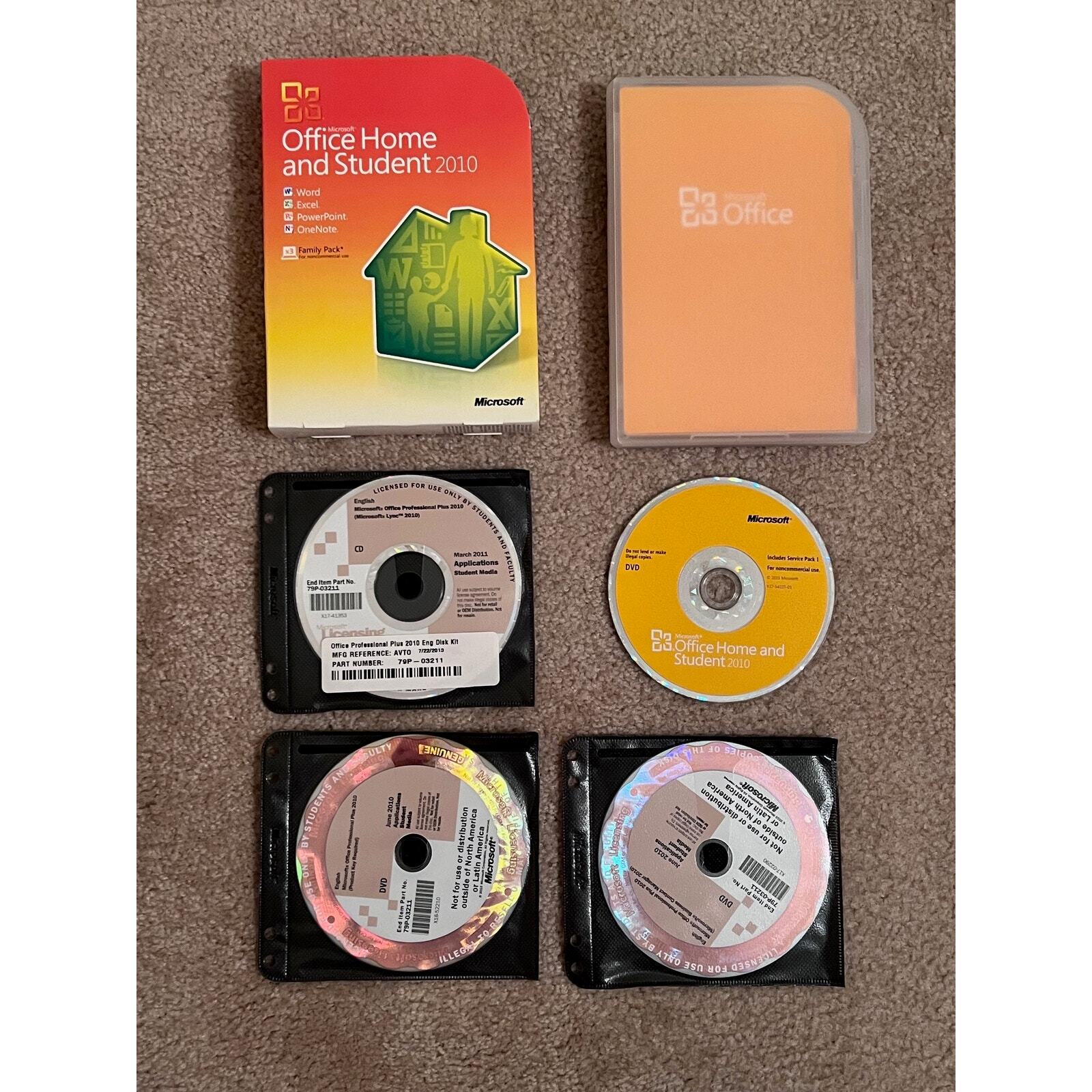 Microsoft Office Home & Student 2010 Software for Windows Family Pack & More