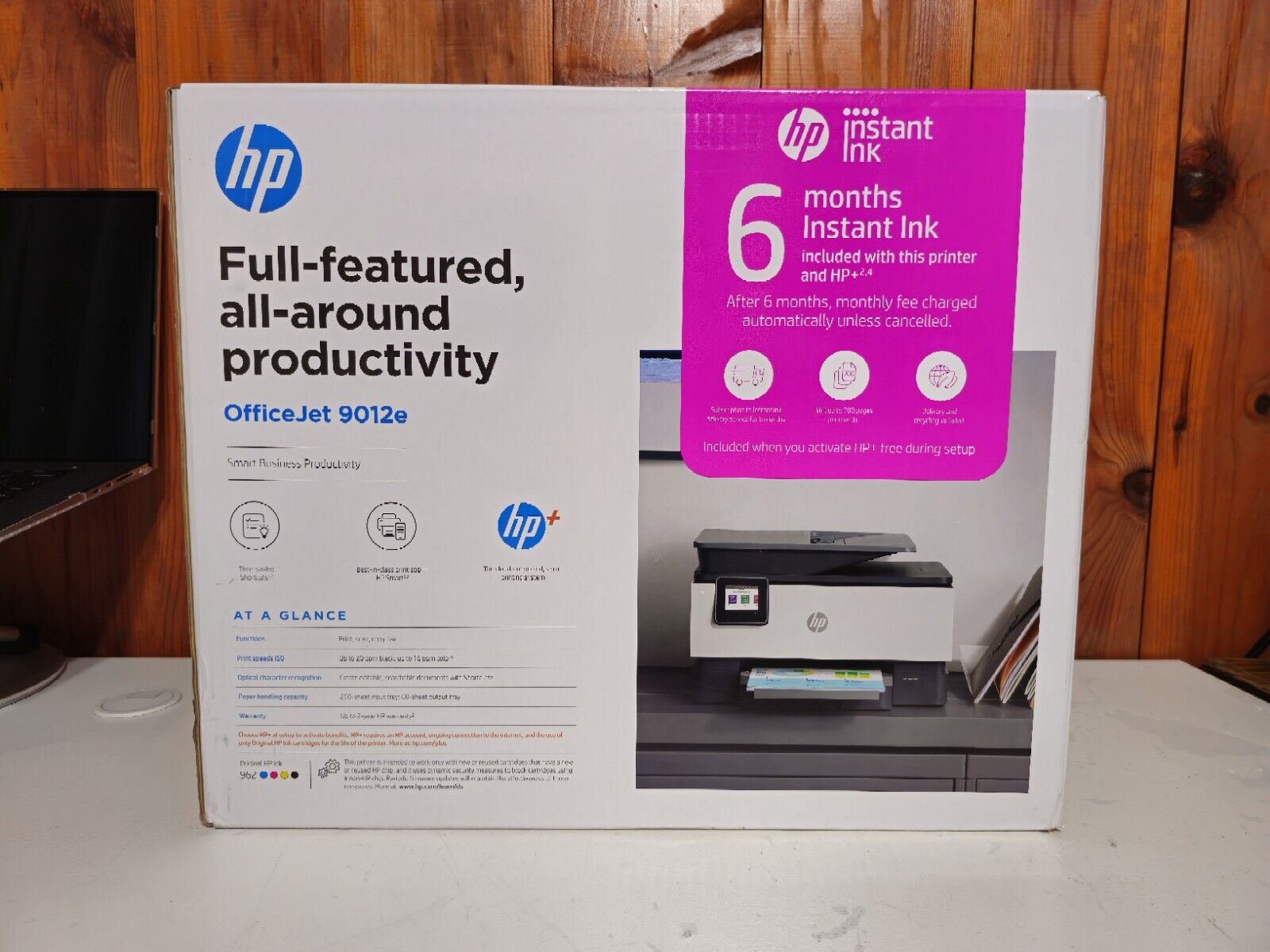HP OfficeJet 9012e Wireless All-in-One Color Inkjet Printer, Scan, Copy - SEALED