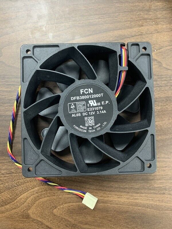 1 Pcs Fcn Dfb380012000t Al0s 12cm High Air Volume Cooling Fan  Dc12v 3.14a