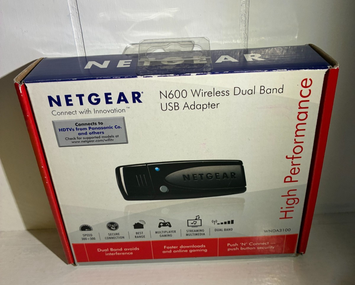Netgear N600 Wireless Dual Band USB Adapter High Performance