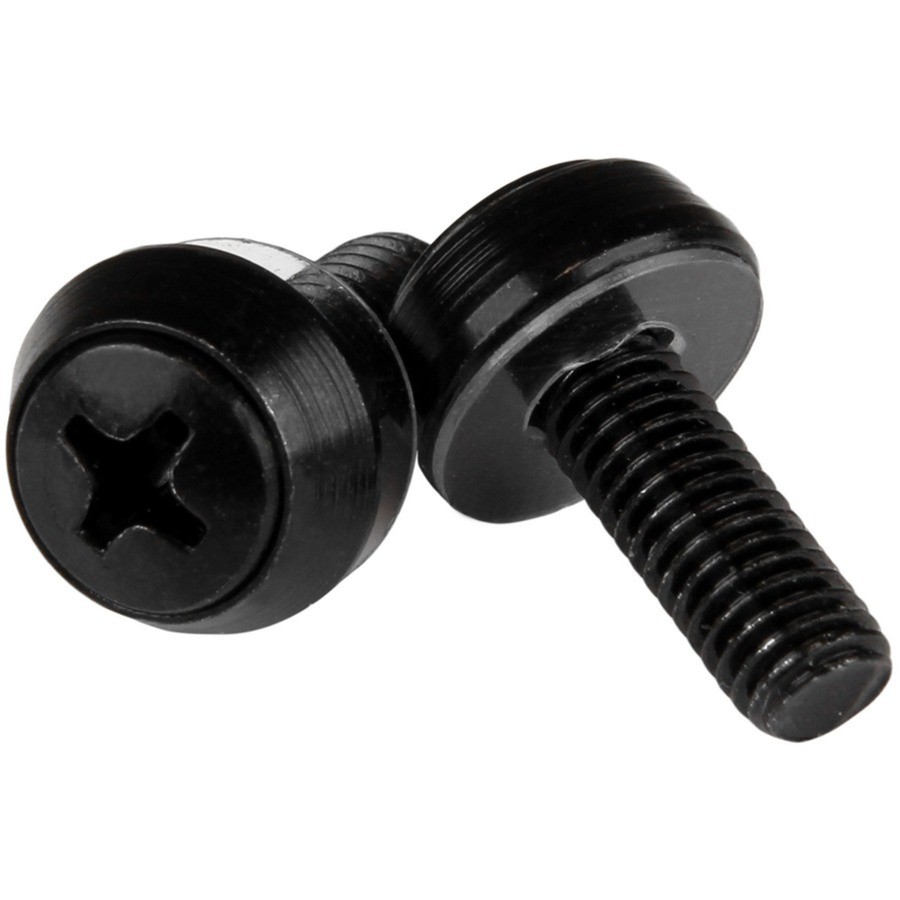 StarTech M6 x 12mm - Screws - 100 Pack, Black
