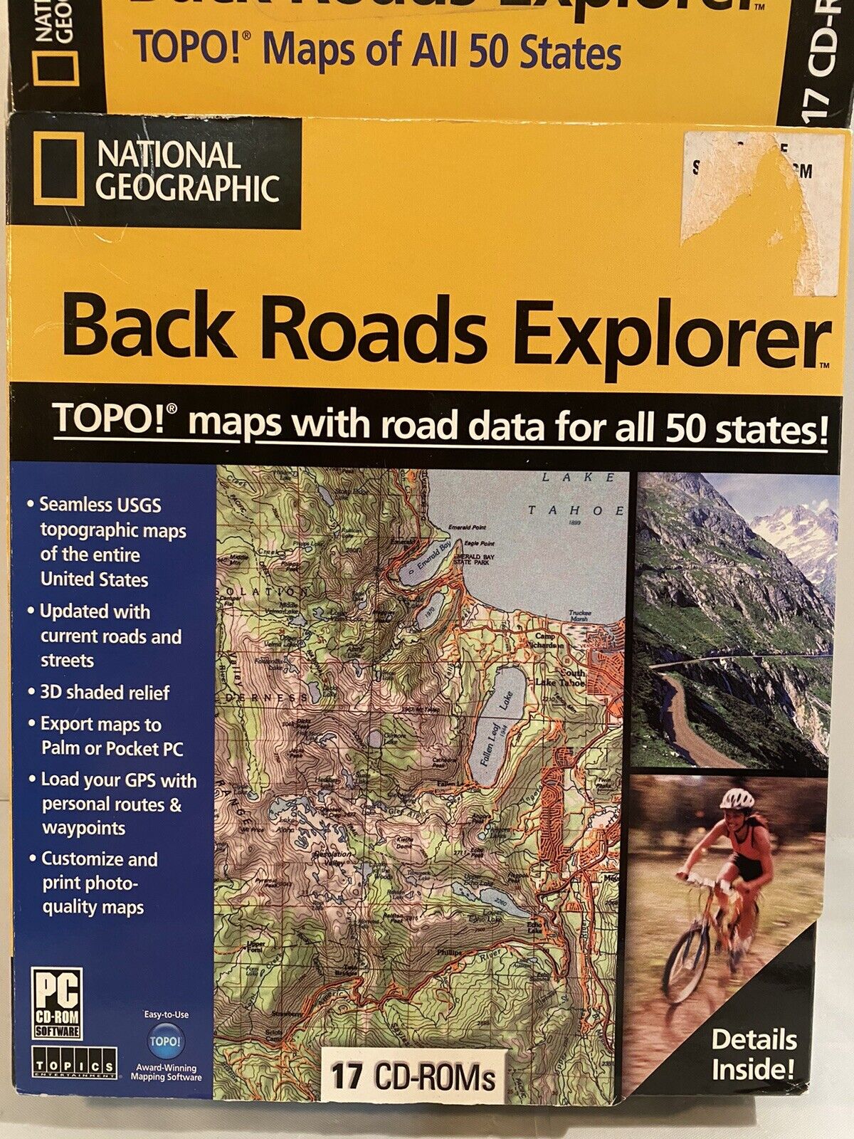National Geographic Back Roads Explorer 17 CD-ROM PC Topographic Maps 50 States