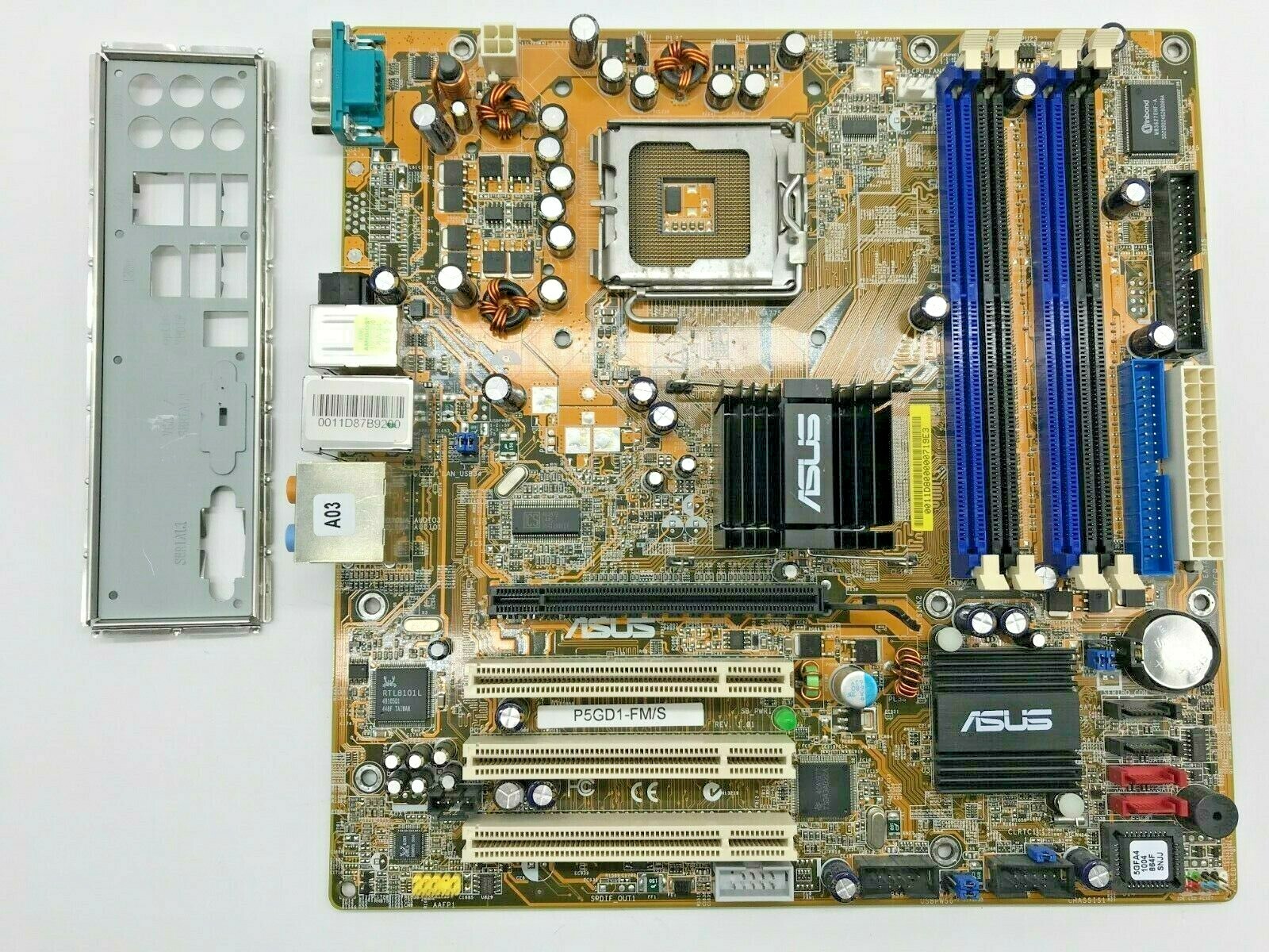 Asus P5GD1-FM/S Rev: 1.01 DDR1 - mATX - Socket 775 - with I/O Shield #M853