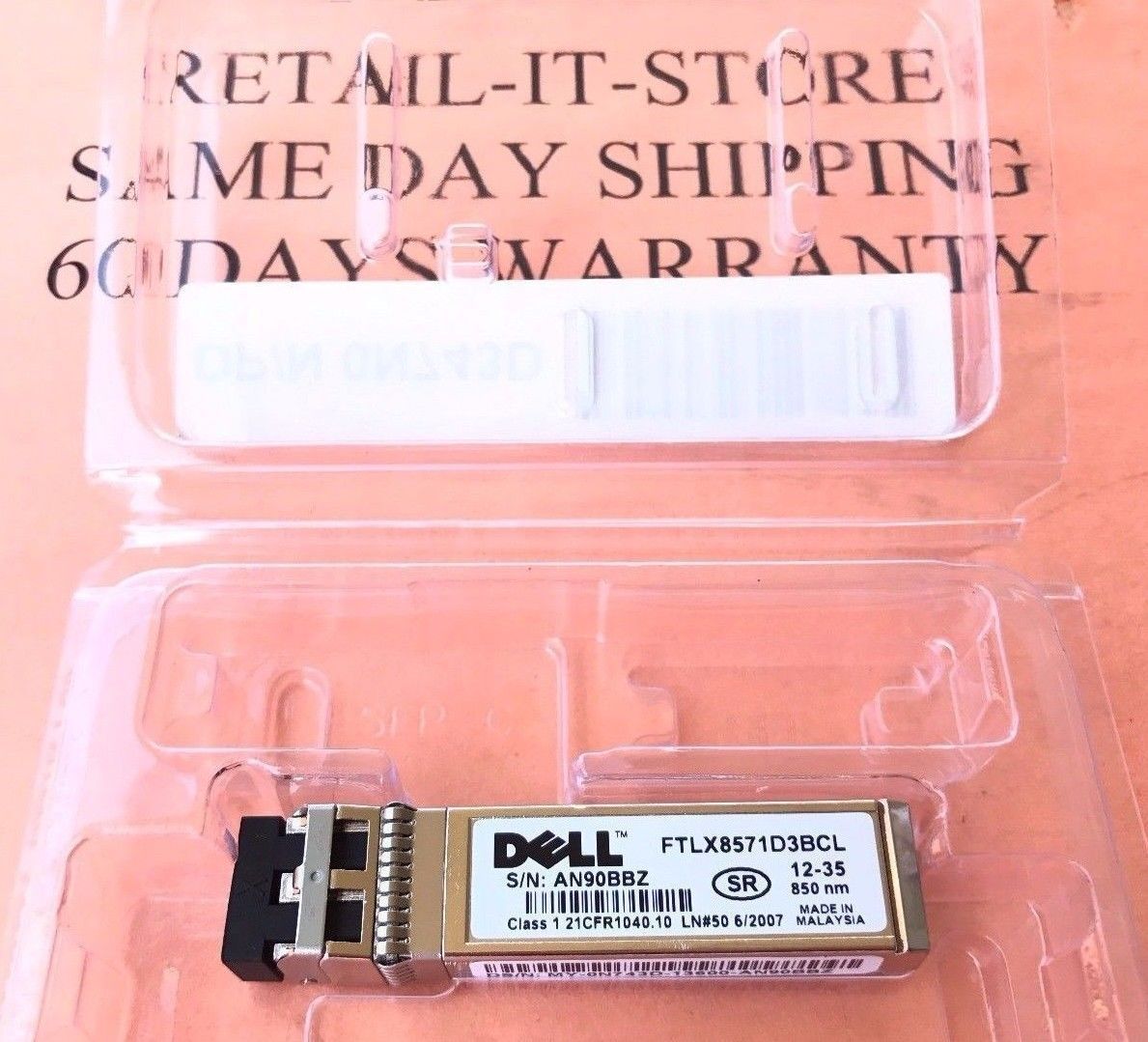 Genuine Dell 10GbE SFP+ SR for Dell Networking N4032 N4032F N4000 series w/60day