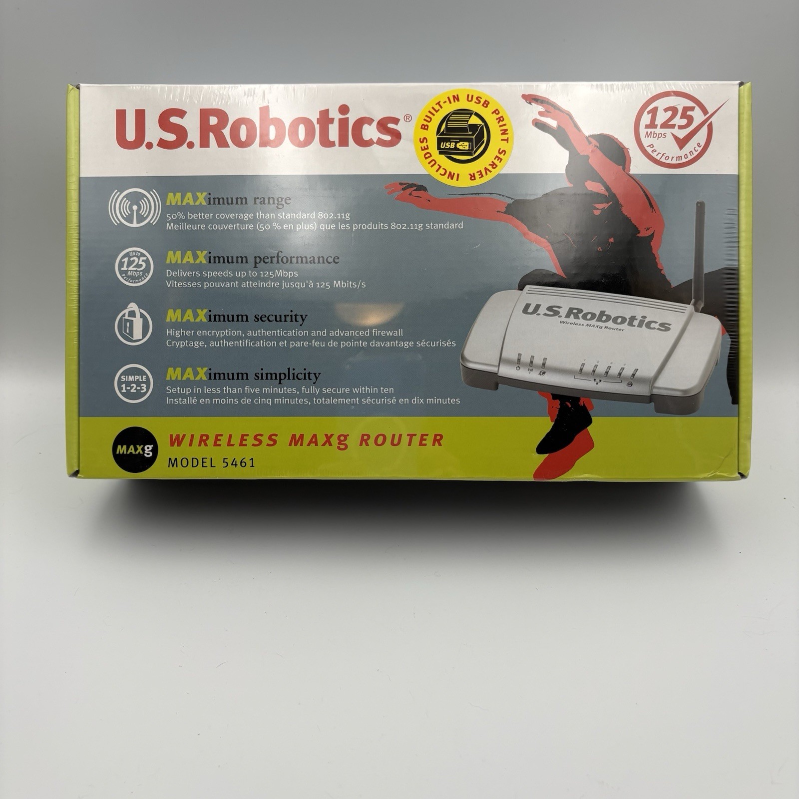 U.S. Robotics USR5461 802.11g Wireless MAXg Router  sealed