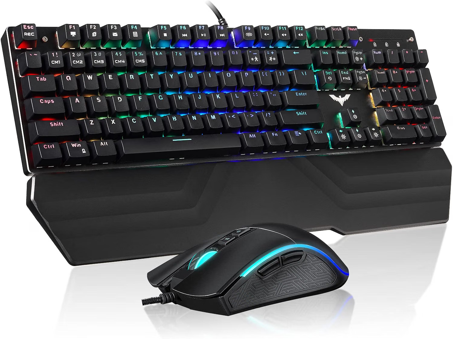HAVIT HV-KB389L Mechanical Gaming Keyboard and Mouse (MS733) Wired Set NEW