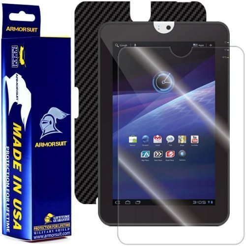 ArmorSuit MilitaryShield Toshiba Thrive Screen Protector + Black Carbon Skin USA