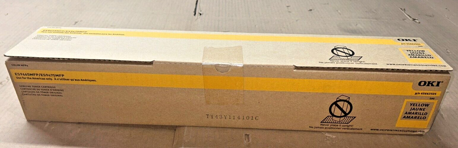 Genuine OKI 45643505 Yellow Toner for ES9465 MFP / ES9475 MFP