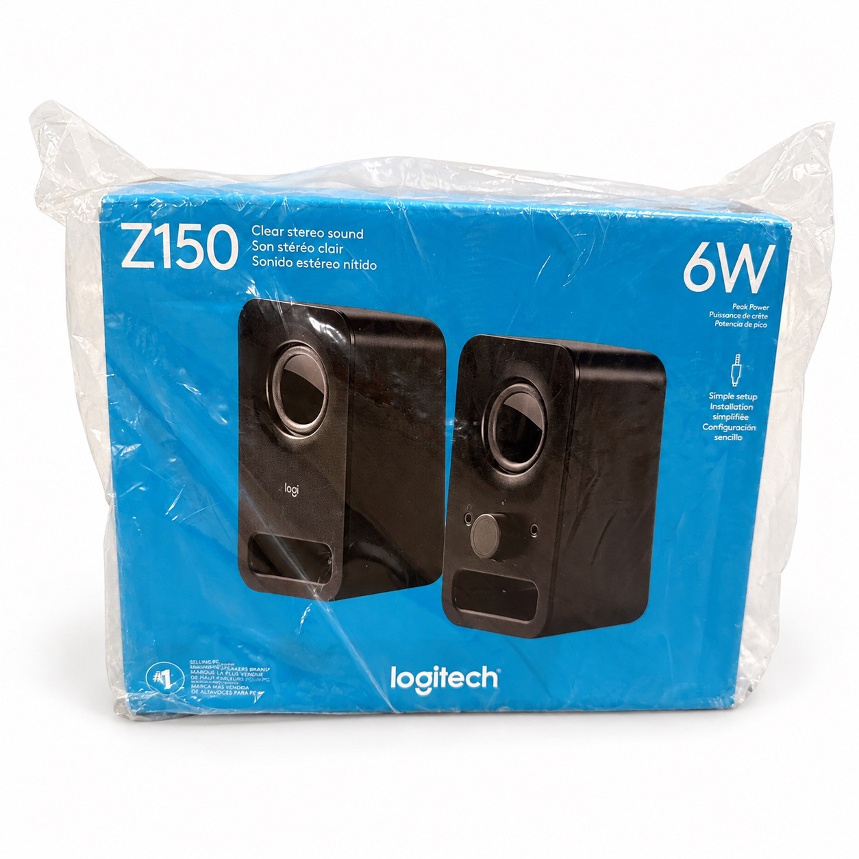Logitech Z150 2.0 Channel Wired Computer Speakers 6W Stereo System Black