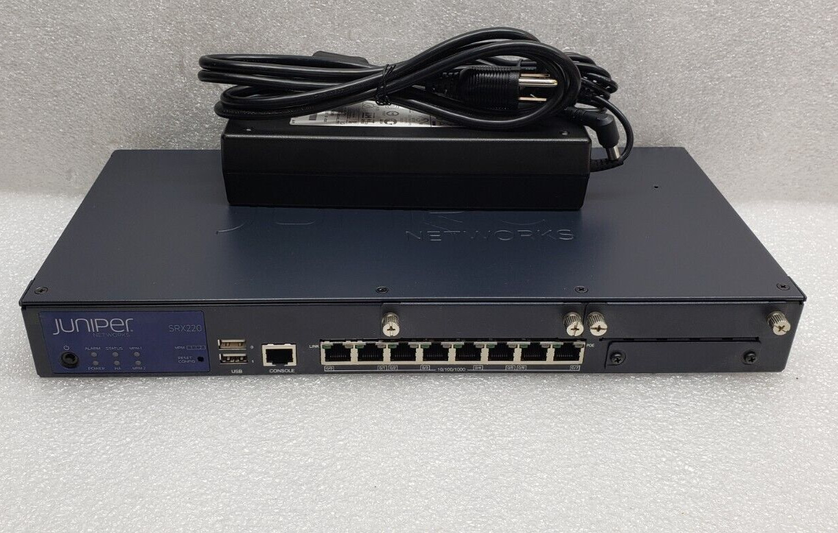 Juniper Networks SRX220 8-Port Gigabit Services Gateway Security Appliance #99
