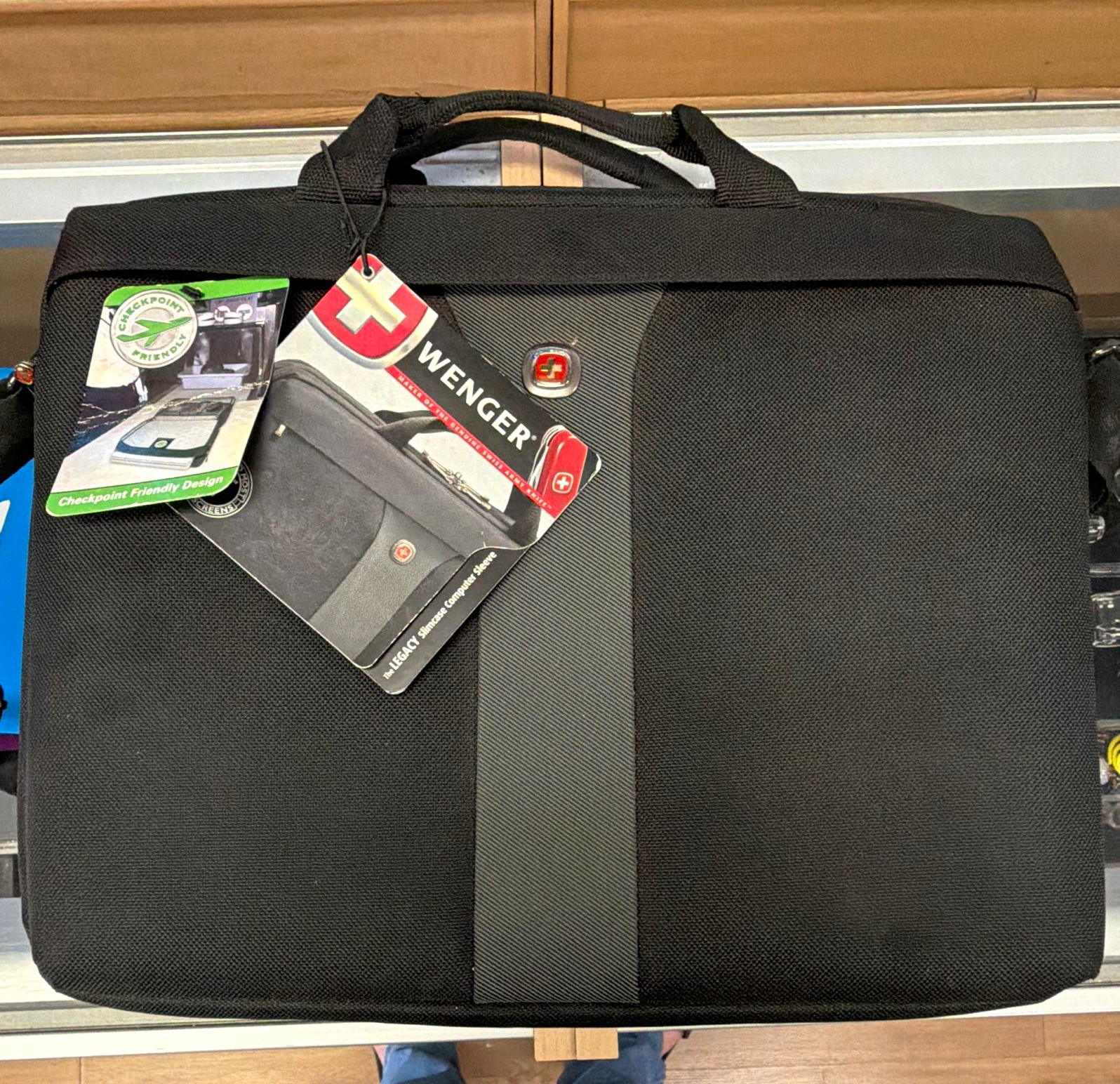 Wenger Legacy 17in Laptop Briefcase Black/Gray Checkpoint Friendly WA-7444-14
