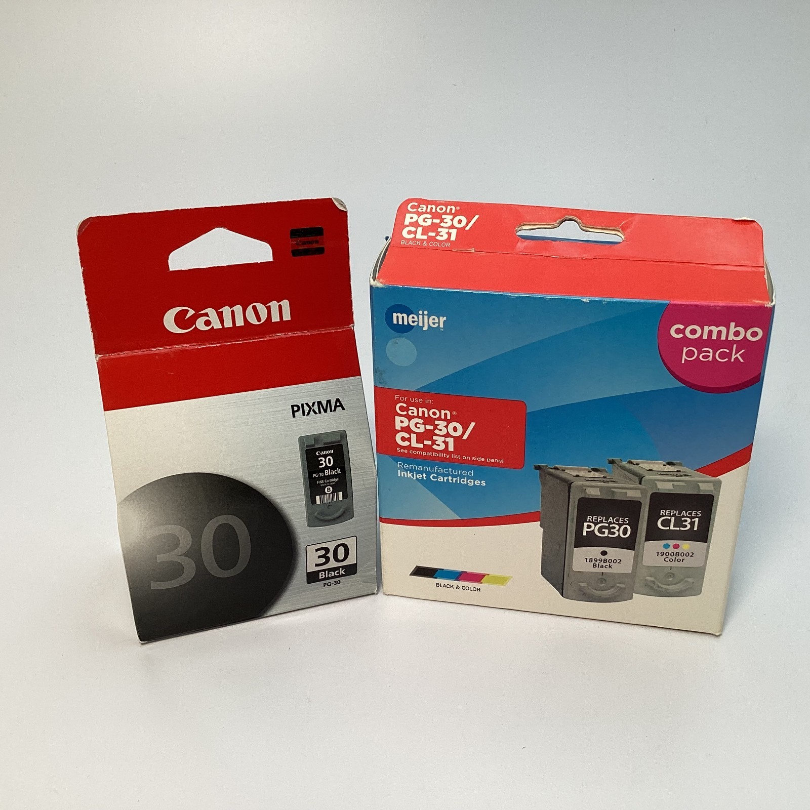 Lot of 3 Canon PG-30 Black & CL-31 Ink Cartridges - READ - 1 is Genuine - New