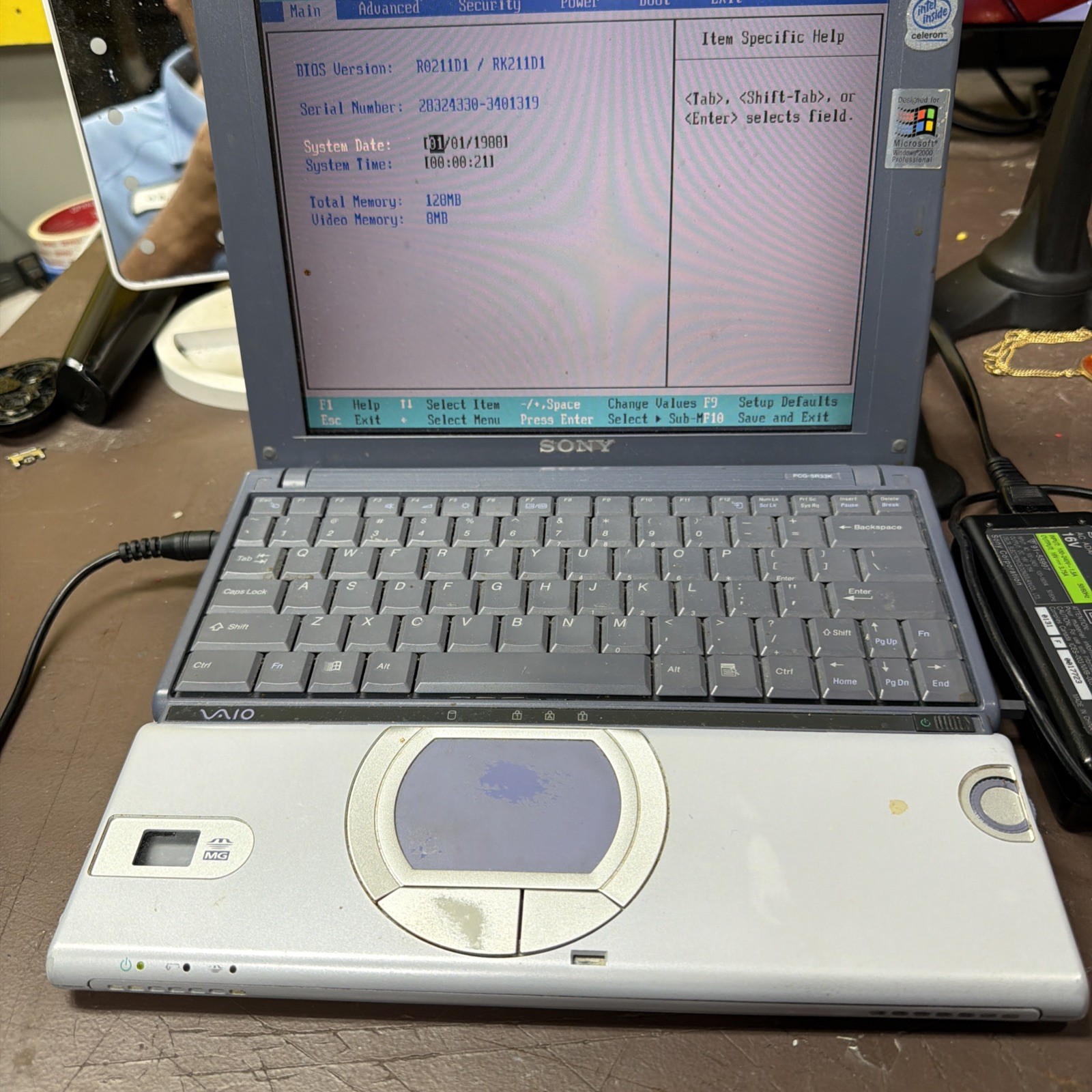 Sony VAIO Notebook Laptop PCG-9P6L / Pentium 4 / 512Mb RAM / no HDD * PLS READ *