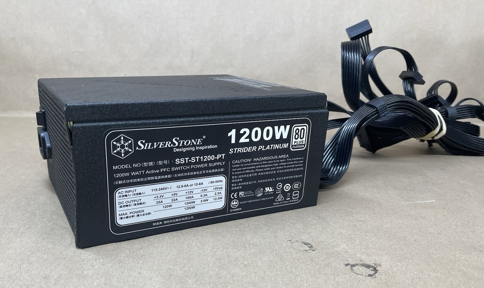 Silverstone Strider Platinum 1200W Modular PC PSU 80+ Platinum SST-ST1200-PT