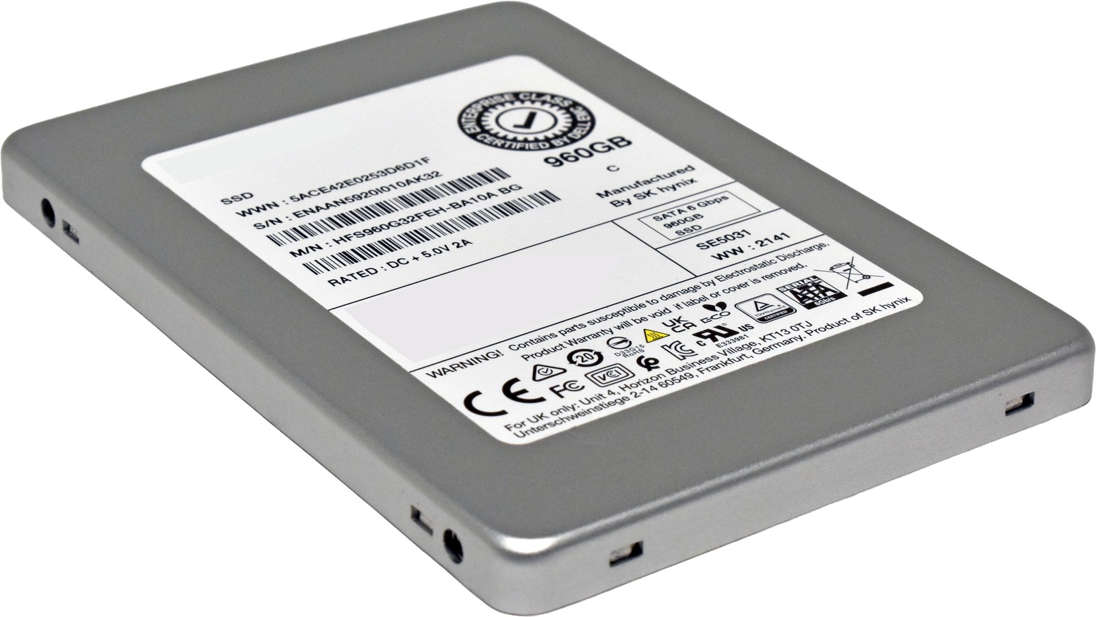 SK Hynix 960GB 2.5" 6G SATA SSD SE5031 HFS960G32FEH-BA10A
