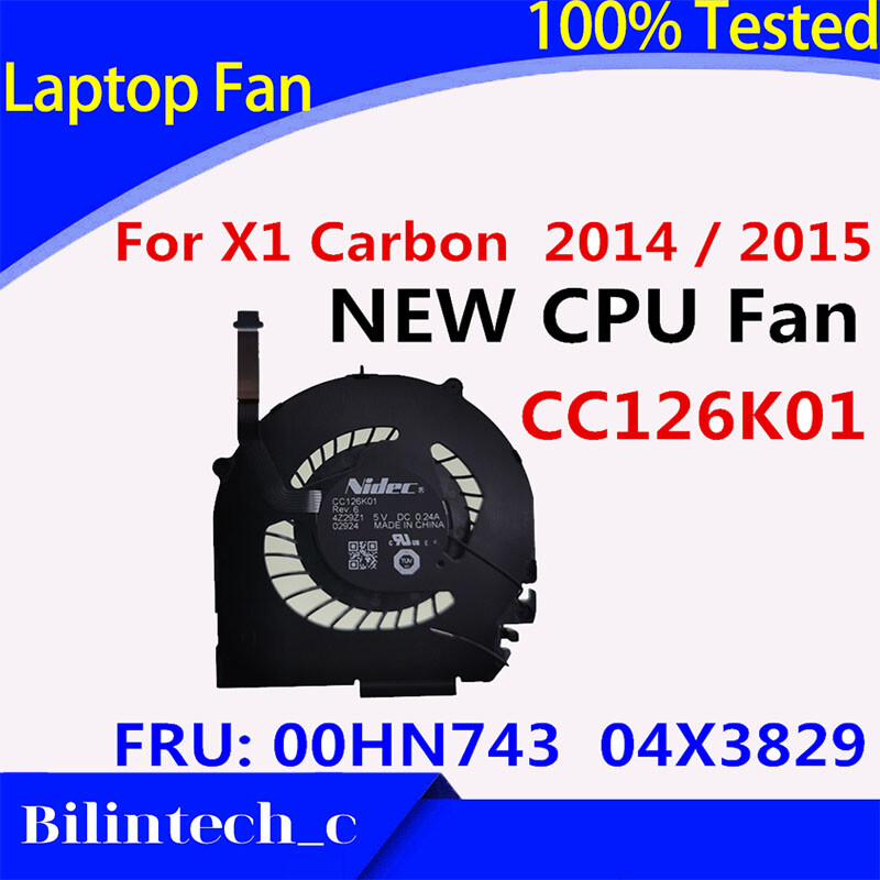 00HN743 04X3829 CC126K01 For Lenovo ThinkPad X1 CPU Cooling Fan 2014/2015 Series