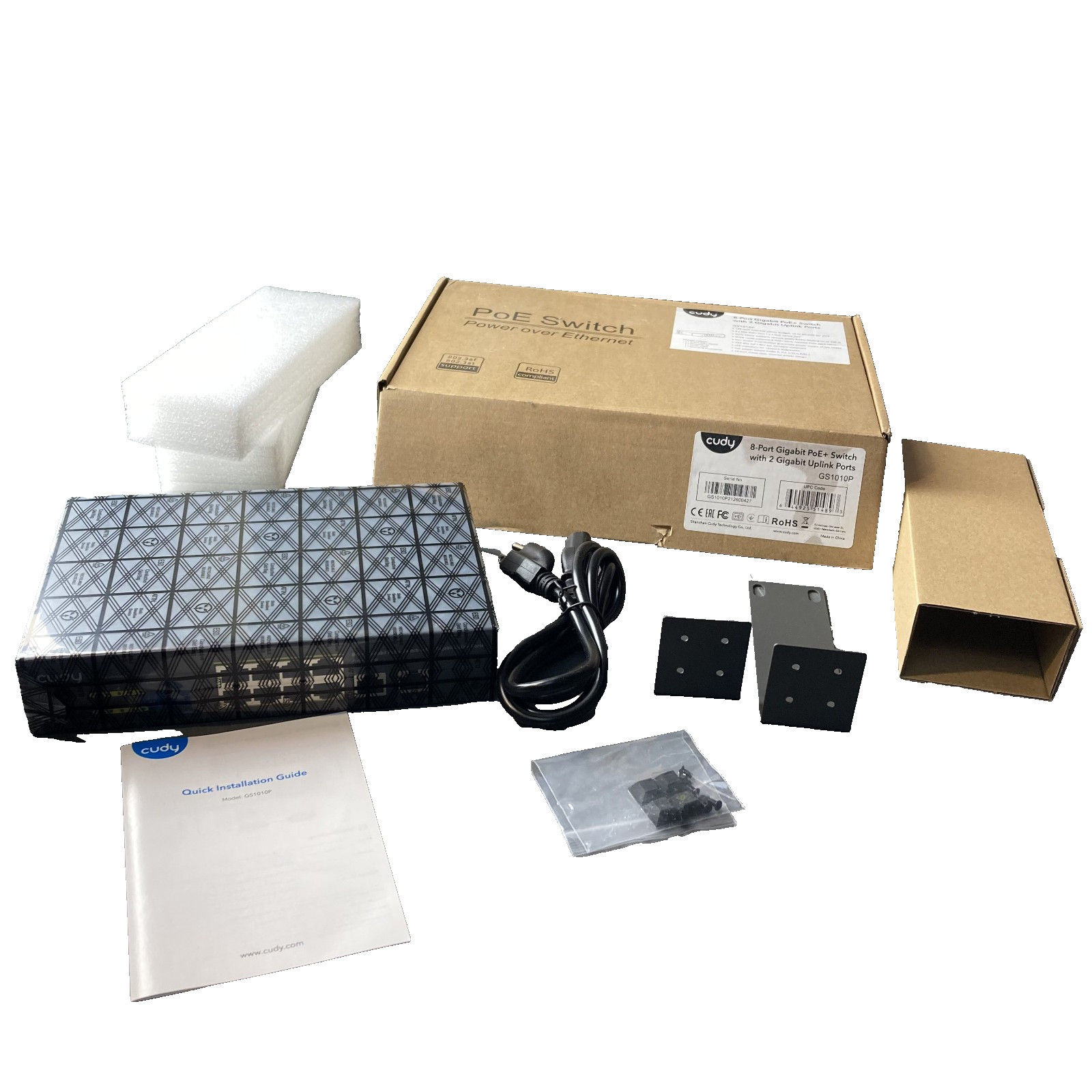 Cudy PoE Switch GS1010P Sealed 10-Port Gigabit Ethernet Unmanaged PoE+