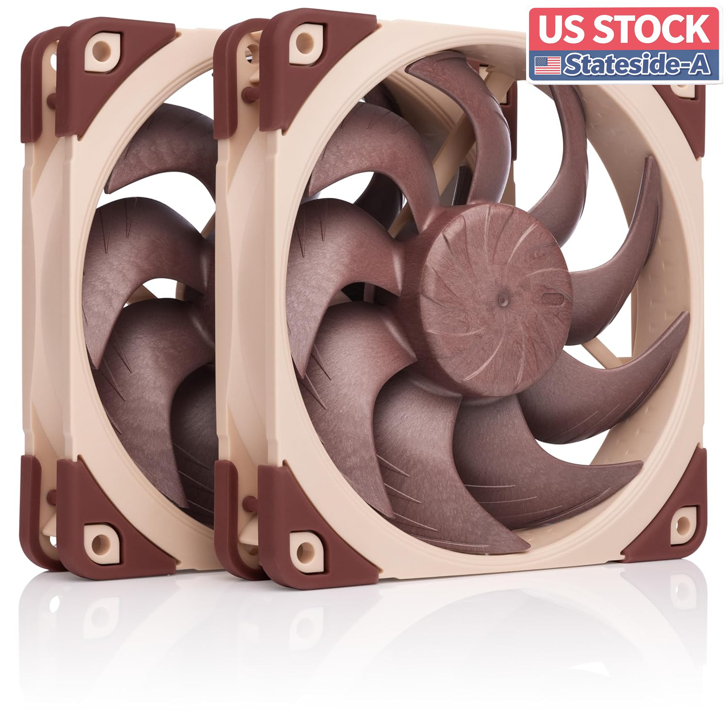 Noctua Nf-A12X25 G2 PWM Sx2-Pp, Dual Fan Set for Push-Pull and Side-By-Side Appl