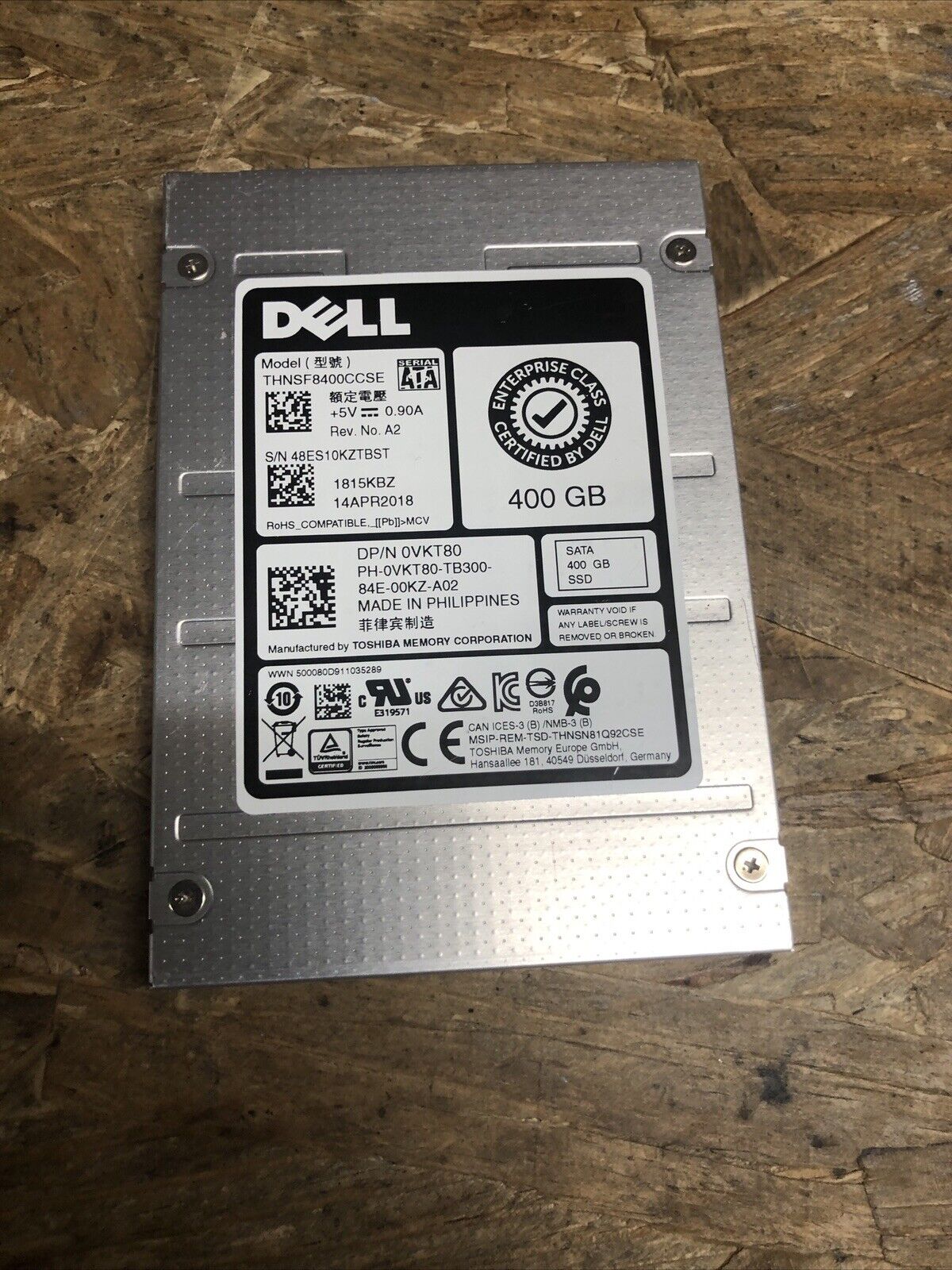 Dell/Toshiba 400GB 2.5