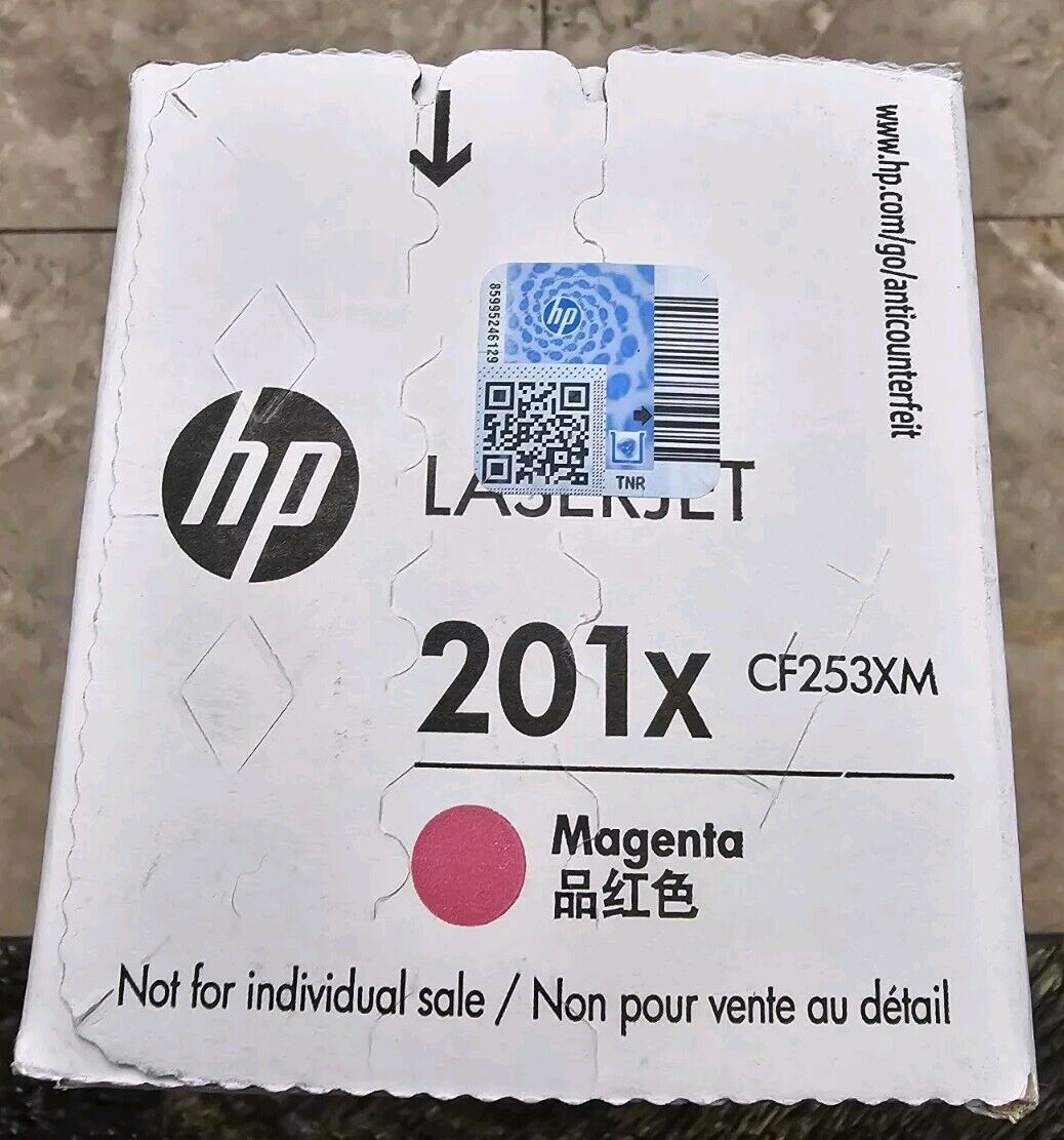 HP 201X Magenta Genuine LaserJet Toner Cartridge CF253XM HP Sealed CF253-00907