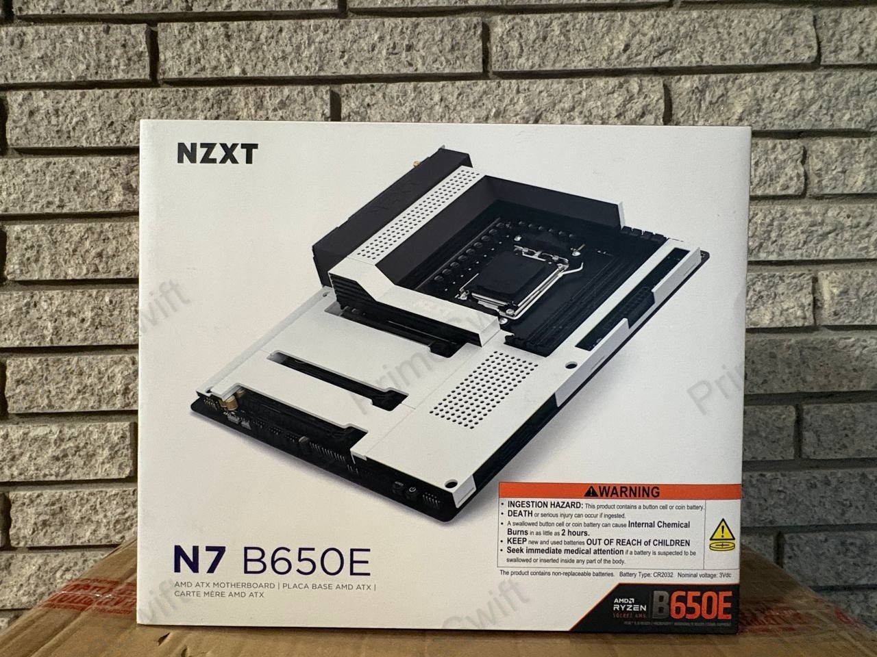 NZXT N7 B650E AMD AM5 ATX Motherboard WiFi Bluetooth DDR5 PCIe 5.0 White - NEW