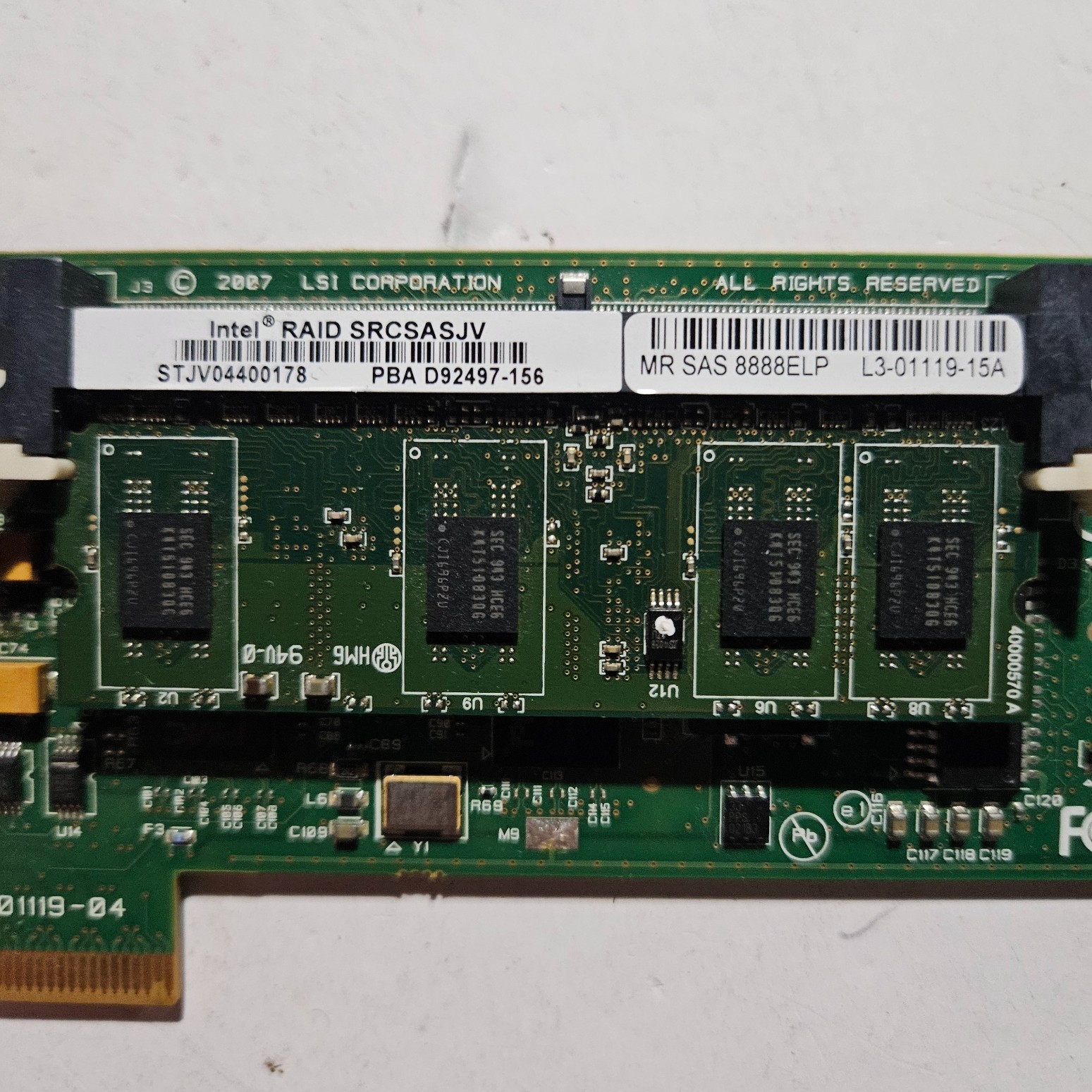 Intel SRCSASJV 8-Ports PCI Express x8 SAS/SATA 3.0Gbps Raid Controller Card