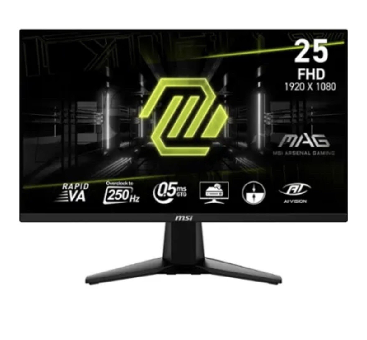 MSI - MAG 255XFV 24" Rapid VA LCD FHD 250Hz 0.5ms Adaptive sync Gaming Monitor