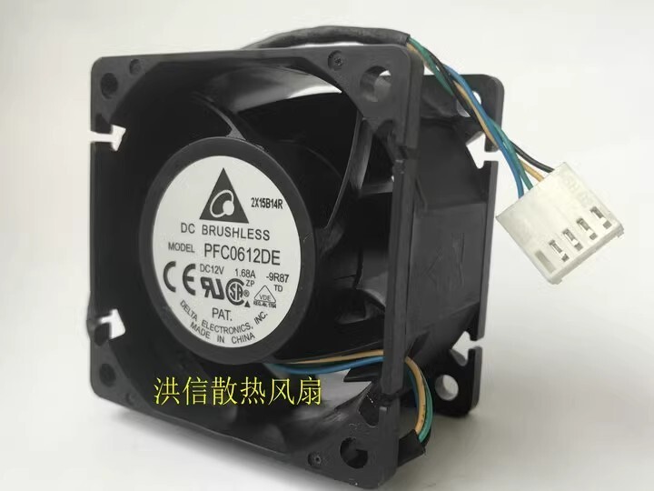 Delta PFC0612DE-9R87 6038 DC12V 1.68A 60*38MM 4-Pin PWM Cooling Fan