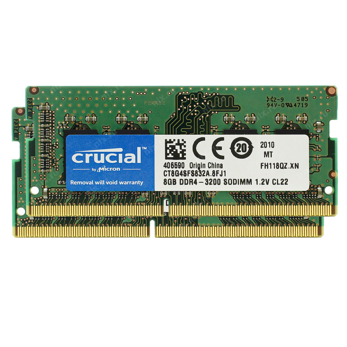CRUCIAL 8GB x2 DDR4 3200 MHz PC4-25600 Laptop SODIMM Non-ECC 260-Pin Memory RAM