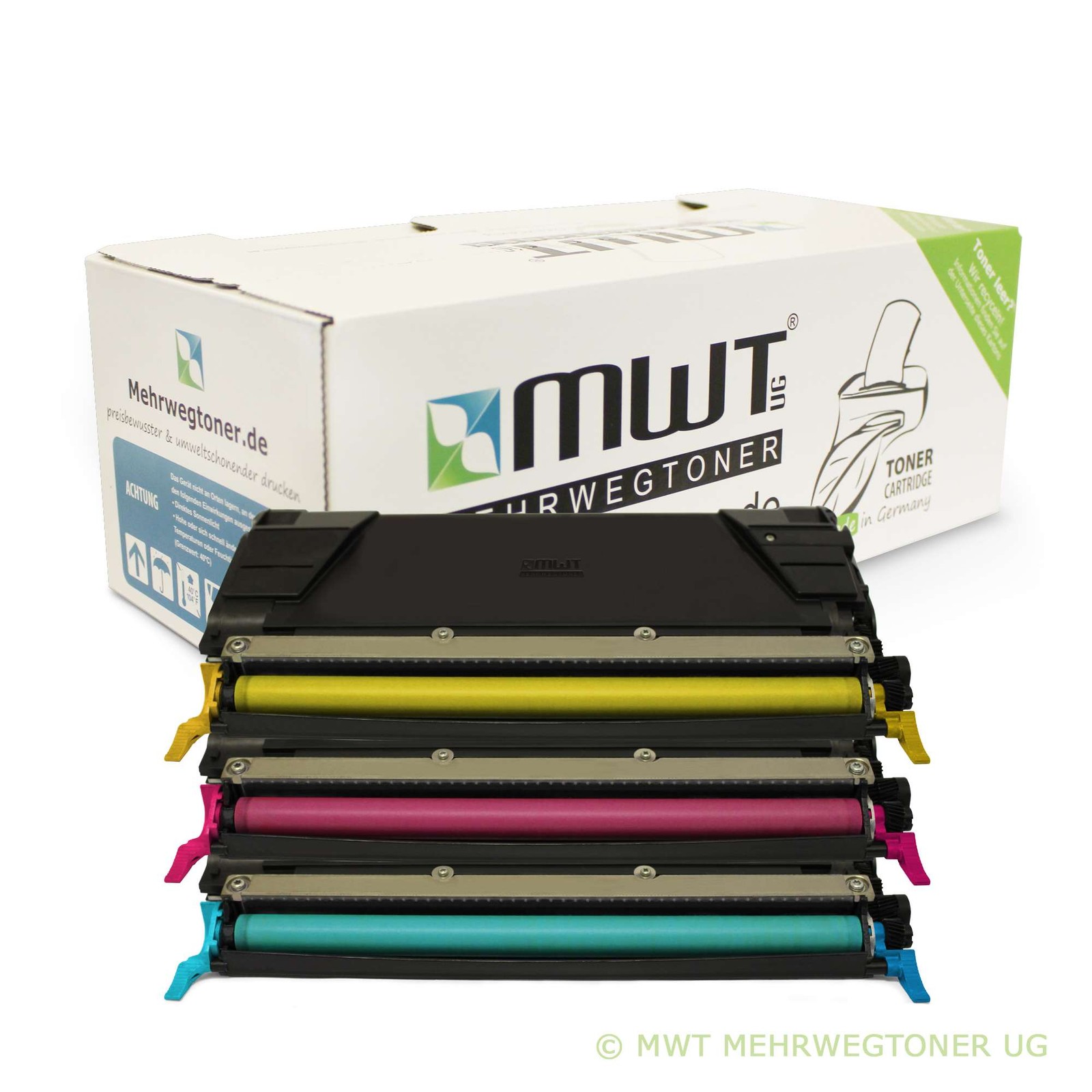 3x Eco Cartridge for Lexmark C-734-DTN